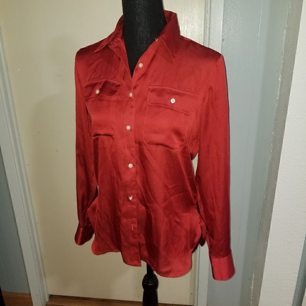 Vintage Ralph Lauren w/Pockets XS/P Button Up women's Shirt GC